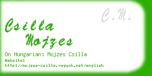 csilla mojzes business card